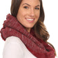 Sakkas Sele Short Two Textured Faux Fur Ribbed Knit Mixed Designed Infinity Scarf