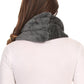 Sakkas Sele Short Two Textured Faux Fur Ribbed Knit Mixed Designed Infinity Scarf