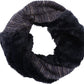 Sakkas Sele Short Two Textured Faux Fur Ribbed Knit Mixed Designed Infinity Scarf