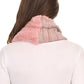 Sakkas Sele Short Two Textured Faux Fur Ribbed Knit Mixed Designed Infinity Scarf