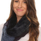 Sakkas Maye short Two Sided Faux Fur Multi Colored Bolcked Wrap Infinity Scarf