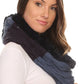 Sakkas Maye short Two Sided Faux Fur Multi Colored Bolcked Wrap Infinity Scarf