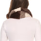 Sakkas Maye short Two Sided Faux Fur Multi Colored Bolcked Wrap Infinity Scarf