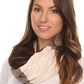 Sakkas Maye short Two Sided Faux Fur Multi Colored Bolcked Wrap Infinity Scarf