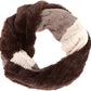 Sakkas Maye short Two Sided Faux Fur Multi Colored Bolcked Wrap Infinity Scarf