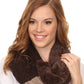 Sakkas Maye short Two Sided Faux Fur Multi Colored Bolcked Wrap Infinity Scarf