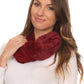 Sakkas Maye short Two Sided Faux Fur Multi Colored Bolcked Wrap Infinity Scarf