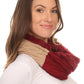 Sakkas Maye short Two Sided Faux Fur Multi Colored Bolcked Wrap Infinity Scarf
