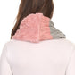 Sakkas Maye short Two Sided Faux Fur Multi Colored Bolcked Wrap Infinity Scarf