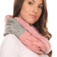 Sakkas Maye short Two Sided Faux Fur Multi Colored Bolcked Wrap Infinity Scarf