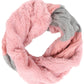 Sakkas Maye short Two Sided Faux Fur Multi Colored Bolcked Wrap Infinity Scarf