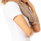 Sakkas Julie Short Wrap Around Two Sided Faux Fur And Ribbed Knit Infinity Scarf
