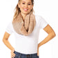 Sakkas Julie Short Wrap Around Two Sided Faux Fur And Ribbed Knit Infinity Scarf