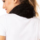 Sakkas Julie Short Wrap Around Two Sided Faux Fur And Ribbed Knit Infinity Scarf