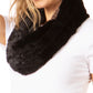 Sakkas Julie Short Wrap Around Two Sided Faux Fur And Ribbed Knit Infinity Scarf