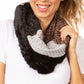 Sakkas Julie Short Wrap Around Two Sided Faux Fur And Ribbed Knit Infinity Scarf