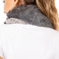 Sakkas Julie Short Wrap Around Two Sided Faux Fur And Ribbed Knit Infinity Scarf
