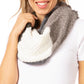 Sakkas Julie Short Wrap Around Two Sided Faux Fur And Ribbed Knit Infinity Scarf