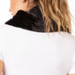 Sakkas Julie Short Wrap Around Two Sided Faux Fur And Ribbed Knit Infinity Scarf