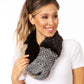 Sakkas Julie Short Wrap Around Two Sided Faux Fur And Ribbed Knit Infinity Scarf