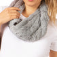 Sakkas Julie Short Wrap Around Two Sided Faux Fur And Ribbed Knit Infinity Scarf