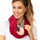 Sakkas Julie Short Wrap Around Two Sided Faux Fur And Ribbed Knit Infinity Scarf