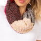 Sakkas Julie Short Wrap Around Two Sided Faux Fur And Ribbed Knit Infinity Scarf