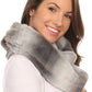 Sakkas Rhie Long Lightweight Faux Fur Ombre Colored Warm Soft Infinity Scarf
