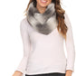 Sakkas Rhie Long Lightweight Faux Fur Ombre Colored Warm Soft Infinity Scarf