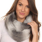 Sakkas Rhie Long Lightweight Faux Fur Ombre Colored Warm Soft Infinity Scarf