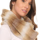 Sakkas Rhie Long Lightweight Faux Fur Ombre Colored Warm Soft Infinity Scarf