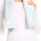 Sakkas Malen Long Rectangle Faux Fur Warm Soft Furry Wrap Around Loophole Scarf