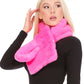 Sakkas Malen Long Rectangle Faux Fur Warm Soft Furry Wrap Around Loophole Scarf