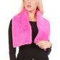 Sakkas Malen Long Rectangle Faux Fur Warm Soft Furry Wrap Around Loophole Scarf