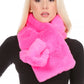 Sakkas Malen Long Rectangle Faux Fur Warm Soft Furry Wrap Around Loophole Scarf