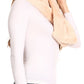 Sakkas Malen Long Rectangle Faux Fur Warm Soft Furry Wrap Around Loophole Scarf