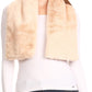 Sakkas Malen Long Rectangle Faux Fur Warm Soft Furry Wrap Around Loophole Scarf