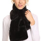 Sakkas Malen Long Rectangle Faux Fur Warm Soft Furry Wrap Around Loophole Scarf