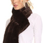 Sakkas Malen Long Rectangle Faux Fur Warm Soft Furry Wrap Around Loophole Scarf