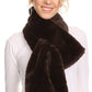 Sakkas Malen Long Rectangle Faux Fur Warm Soft Furry Wrap Around Loophole Scarf