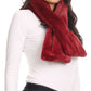 Sakkas Malen Long Rectangle Faux Fur Warm Soft Furry Wrap Around Loophole Scarf