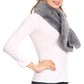 Sakkas Malen Long Rectangle Faux Fur Warm Soft Furry Wrap Around Loophole Scarf