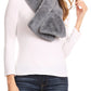 Sakkas Malen Long Rectangle Faux Fur Warm Soft Furry Wrap Around Loophole Scarf