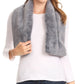 Sakkas Malen Long Rectangle Faux Fur Warm Soft Furry Wrap Around Loophole Scarf