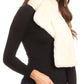 Sakkas Malen Long Rectangle Faux Fur Warm Soft Furry Wrap Around Loophole Scarf