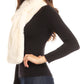 Sakkas Malen Long Rectangle Faux Fur Warm Soft Furry Wrap Around Loophole Scarf