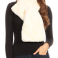 Sakkas Malen Long Rectangle Faux Fur Warm Soft Furry Wrap Around Loophole Scarf