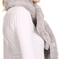 Sakkas Malen Long Rectangle Faux Fur Warm Soft Furry Wrap Around Loophole Scarf