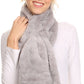 Sakkas Malen Long Rectangle Faux Fur Warm Soft Furry Wrap Around Loophole Scarf