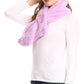 Sakkas Malen Long Rectangle Faux Fur Warm Soft Furry Wrap Around Loophole Scarf